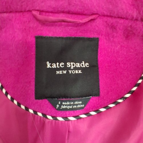 WOMENS KATE SPADE NEW YORK WOOL BLEND HIGH NECK COAT - SMALL - PINK (STYLE: KSWL24742M-AN) image 3