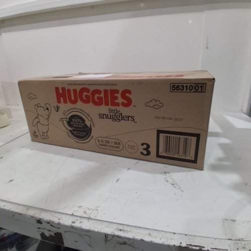 168PK HUGGIES LITTLE SNUGGLERS DISPOSABLE DIAPERS - SIZE 3 - WINNIE THE POOH image 2