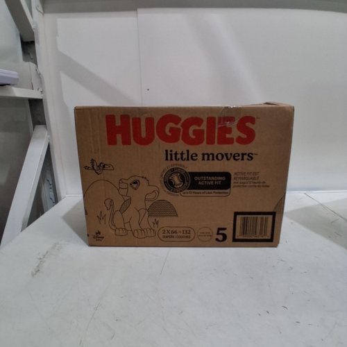 132PK HUGGIES LITTLE MOVERS DIAPERS - SIZE 5 image 2