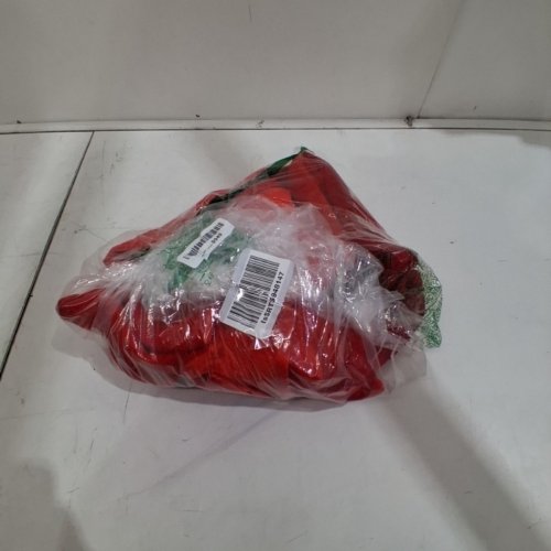 2PC VELVET CHAIR BOW - RED image 4