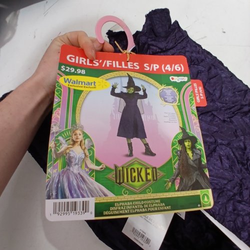 3PC GIRLS DISGUISE WICKED ELPHABA DELUXE COSTUME - SMALL 4/6 - PURPLE image 4