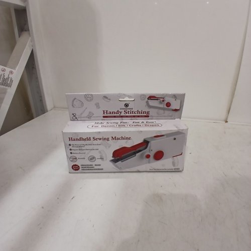 CHENSHENG HANDHELD PRE-THREADED SEWING MACHINE - WHITE/RED image 2