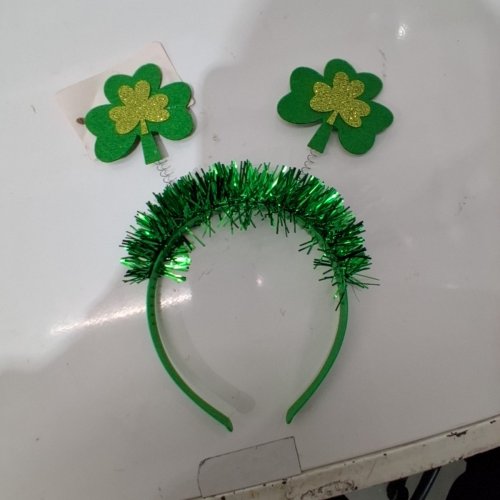6PK ST. PATRICK'S DAY CLOVER HEADBANDS - GREEN image 4