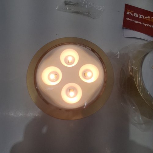 3PK KANDIEYAR RECHARGEABLE PICTURE LIGHTS FOR WALL - 3.15" - GOLD (MODEL: PL-03) image 2