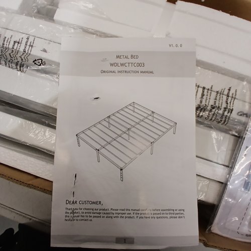 ALLEWIE METAL PLATFORM BED FRAME - QUEEN - WHITE (MODEL: WDLWCTTC003) image 2