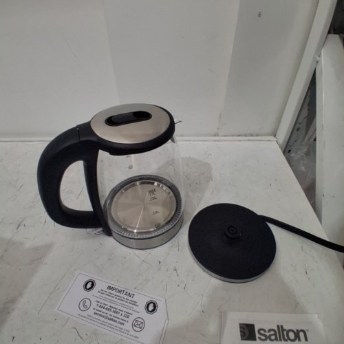 SALTON CORDLESS ELECTRIC TEMPERATURE CONTROL KETTLE - 1.7L - STAINLESS STEEL/BLACK (MODEL: 1691572) image 3