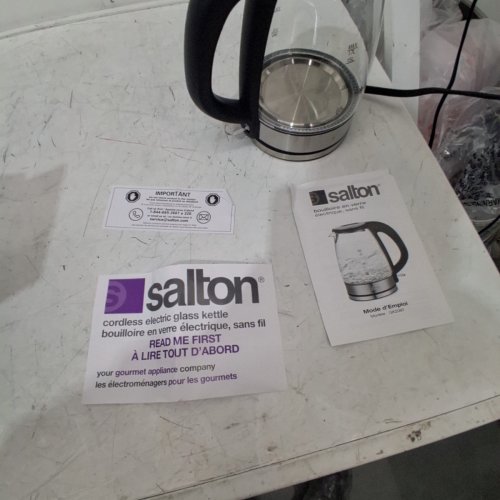 SALTON CORDLESS ELECTRIC TEMPERATURE CONTROL KETTLE - 1.7L - STAINLESS STEEL/BLACK (MODEL: 1691572) image 4