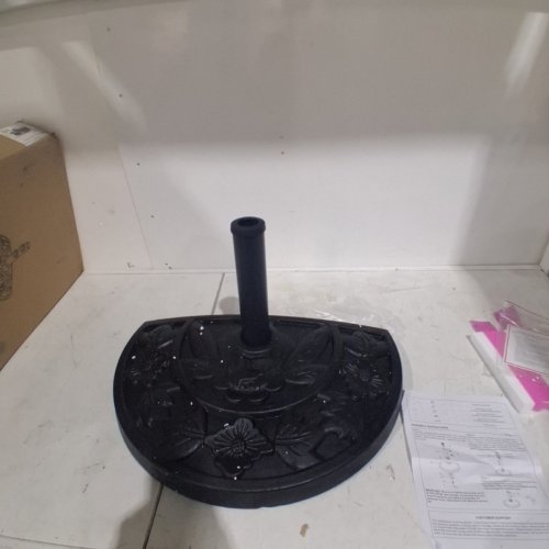 COSTWAY HALF ROUND PATIO UMBRELLA BASE - 20" - BLACK image 7