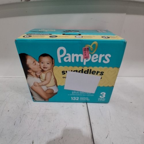 132PK PAMPERS SWADDLERS BEST DRYNESS DISPOSABLE DIAPERS - SIZE 3 - (16-28LBS) image 2