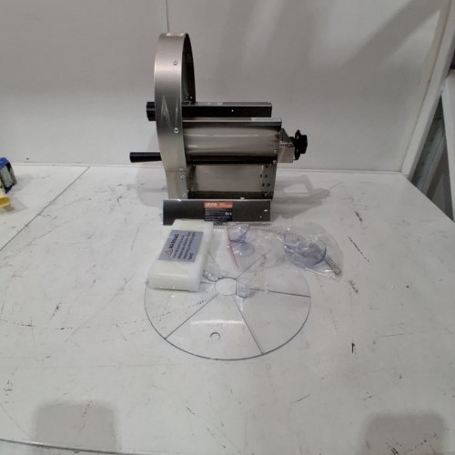 VEVOR STAINLESS STEEL MULTIFUNCTIONAL FRUIT & VEGETABLE SLICER - 15.4" X 11.2" 13.6" - 10" BLADE DISC - STAINLESS STEEL/SILVER (MODEL: SL-02) image 2