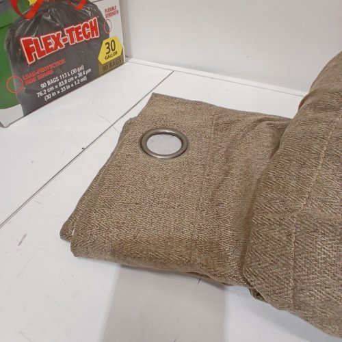 (2 PANEL) BEAUTYREST GROMMET TOP BLACKOUT CURTAIN WITH LINER - 52" X 90" - BROWN (MODEL: 6699105) image 3