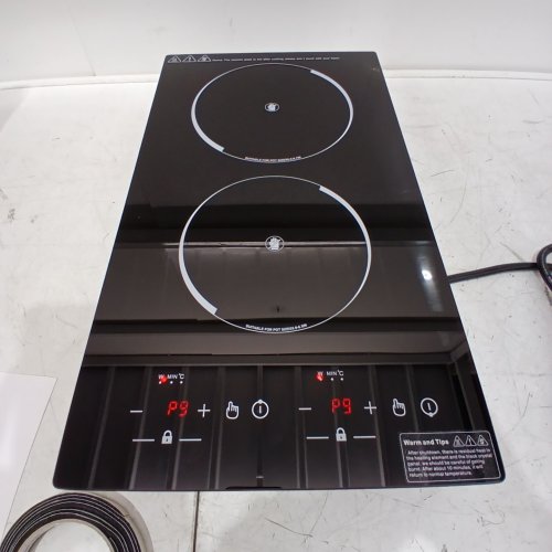 VBGK 2 BURNER ELECTRIC COOKTOP WITH 9 HEATING LEVEL, TIMER & KID SAFETY LOCK, LED TOUCH CONTROL - 3000W / 110-120V / 20" - BLACK - (MODEL:K2002) image 2
