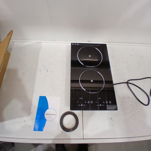 VBGK 2 BURNER ELECTRIC COOKTOP WITH 9 HEATING LEVEL, TIMER & KID SAFETY LOCK, LED TOUCH CONTROL - 3000W / 110-120V / 20" - BLACK - (MODEL:K2002) image 3