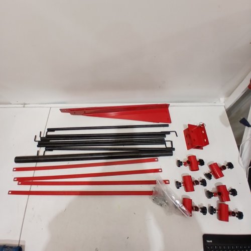 HECASA PANEL TREE PAINT STAND PANEL HOLDER ADJUSTABLE CENTER POST HANG AUTO BODY REPAIR TOOLS - 72" - BLACK/RED image 2