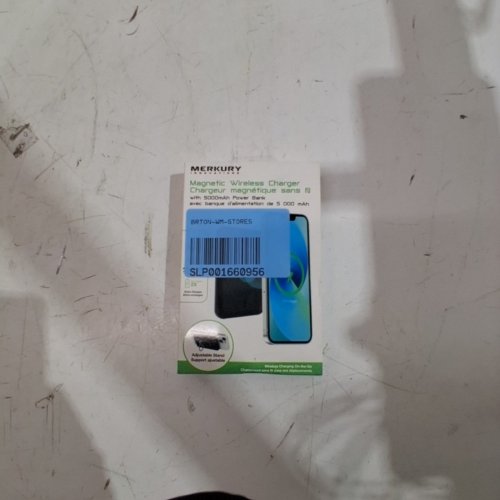 MERKURY MAGNETIC WIRELESS CHARGER WITH 5000MAH POWER BANK - BLACK (MODEL: MIC-MWP01) image 2