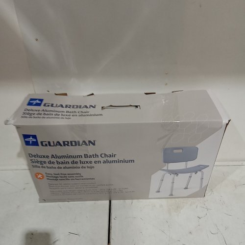 MEDLINE GUARDIAN DELUXE ALUMINUM BATH CHAIR - 400LB CAP - GREY (MODEL: G2-101KRX1) image 8