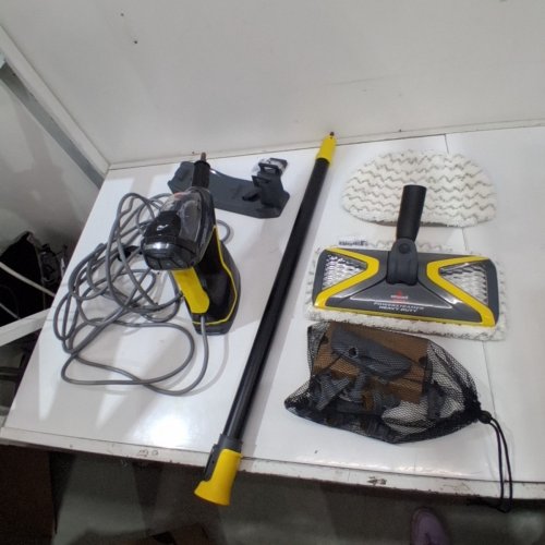 BISSELL 3-IN-1 POWERSTEAMER HEAVY DUTY STEAM MOP & HANDHELD CLEANER - GREY/YELLOW (MODEL: 2685B) image 5