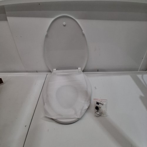 1M ELONGATED TOILET SEAT WITH BUILT IN TODDLER SEAT AND SLOW CLOSE - 18.5" - WHITE (MODEL: TS001) image 2
