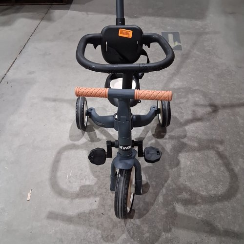 NEWYOO TODDLER 5-IN-1 PUSH HANDLE TRICYCLE - BLACK AND TAN - (MODEL: TR008) image 3
