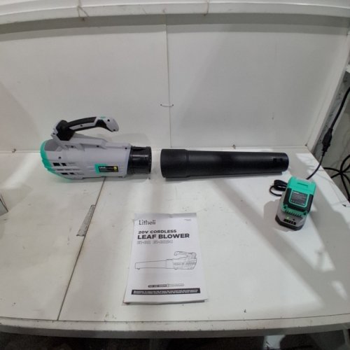 LITHELI 20V CORDLESS LEAF BLOWER BATTERY POWERED FOR CLEANING LEAVES-GREEN (MODEL:D07102150) image 3