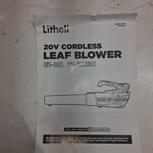 LITHELI 20V CORDLESS LEAF BLOWER BATTERY POWERED FOR CLEANING LEAVES-GREEN (MODEL:D07102150) image 4
