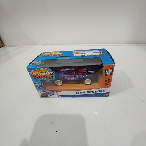 HOT WHEELS METAL PULL-BACK SPEEDERS MOD SPEEDER TOY CAR - PURPLE image 2