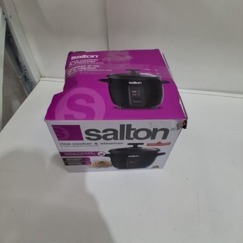 SALTON 6-CUP AUTOMATIC RICE COOKER & STEAMER - BLACK - (RC1653) image 6