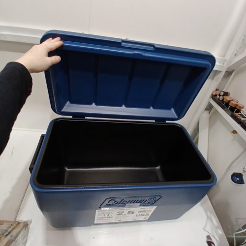 COLEMAN CHILLER SERIES TEMPLOCK INSULATED PORTABLE COOLER WITH HANDLES - 48QT - NAVY (MODEL: 2226955) image 2