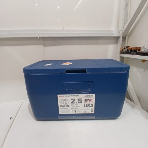 COLEMAN CHILLER SERIES TEMPLOCK INSULATED PORTABLE COOLER WITH HANDLES - 48QT - NAVY (MODEL: 2226955) image 3