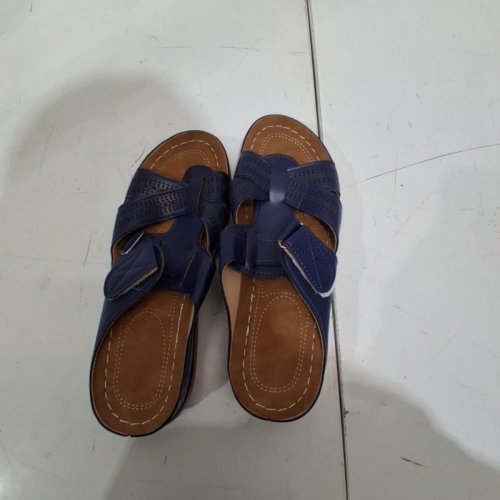 WOMENS WILLTOO ORTHOPEDIC ARCH SUPPORT FLAT WEDGE SANDALS - 8.5 - BLUE/BROWN image 2