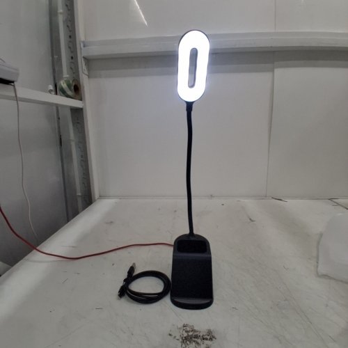 LED DIMMABLE DESK LAMP WITH WIRELESS QUICK-CHARGE & PENHOLDER - 15W - BLACK (MODEL: HT-507) image 2