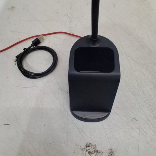 LED DIMMABLE DESK LAMP WITH WIRELESS QUICK-CHARGE & PENHOLDER - 15W - BLACK (MODEL: HT-507) image 4