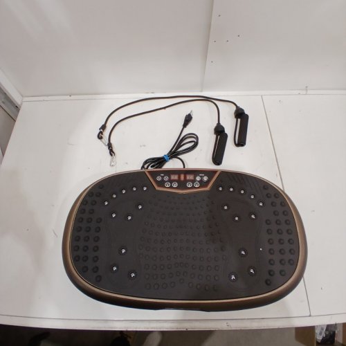 EILISON 3D VIBRATION PLATE EXERCISE MACHINE FOR WEIGHT LOSS & TONING - WHOLE BODY WORKOUT VIBRATION FITNESS PLATFORM W/LOOP BANDS - HOME TRAINING EQUIPMENT - BRONZEY BROWN (MODEL: KM-521) image 4