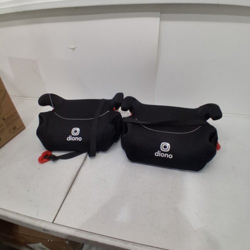 2PK DIONO SOLANA BACKLESS BOOSTER CAR SEATS - 40-120LBS MAX - BLACK (MODEL: 32060) image 2