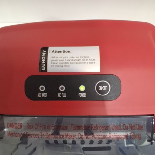 EUHOMY COUNTERTOP ICE MAKER MACHINE - RED - (MODEL: IM-06A) image 2