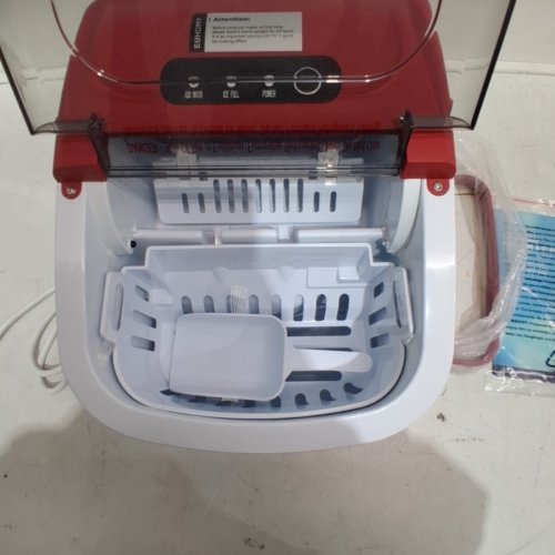 EUHOMY COUNTERTOP ICE MAKER MACHINE - RED - (MODEL: IM-06A) image 4