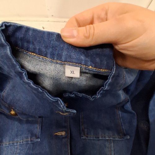 WOMEN'S LONG SLEEVE DENIM JACKET - EXTRA LARGE - BLUE image 3