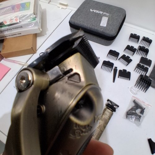 24PC VGRPRO PROFESSIONAL, CORDLESS HAIR CLIPPERS FOR HAIR CUTTING WITH PACKAGE CASE - BRASS (MODEL: V-007 V-109) image 6
