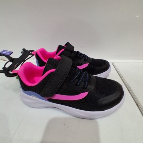 GIRL'S ATHLETIC WORKS SNEAKERS - SIZE 11 - BLACK/PINK image 2