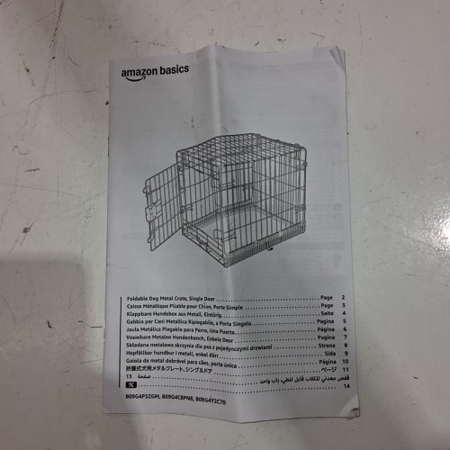 AMAZONBASICS FOLDABLE METAL WIRE DOG CRATE WITH TRAY - 30" - BLACK image 3