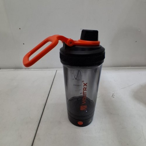 VOLTRX PREMIUM ELECTRIC PROTEIN SHAKER BOTTLE RECHARGEABLE USB C - 24 OZ - BLACK/ORANGE image 4