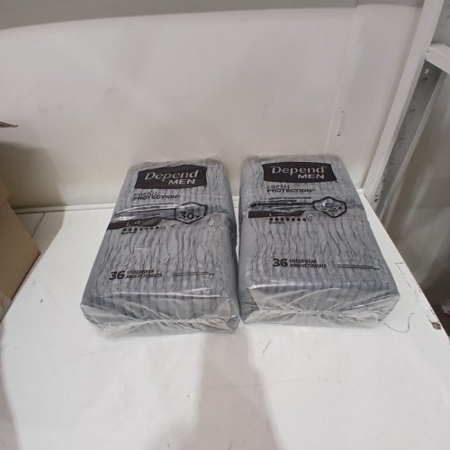72PK DEPEND FIT-FLEX DISPOSABLE INCONTINENCE UNDERWEAR FOR MEN - MAXIMUM ABSORBENCY - LARGE - GREY (MODEL: 10036000542032) image 2