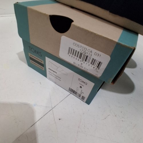 WOMEN'S TOMS ALPARGATA SLIP-ON SHOES - 8 - NAVY image 2