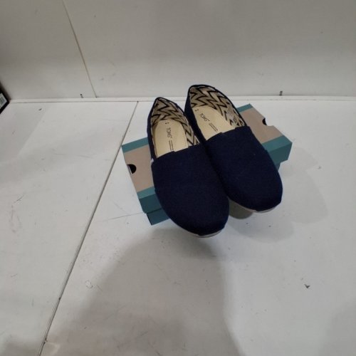 WOMEN'S TOMS ALPARGATA SLIP-ON SHOES - 8 - NAVY image 3