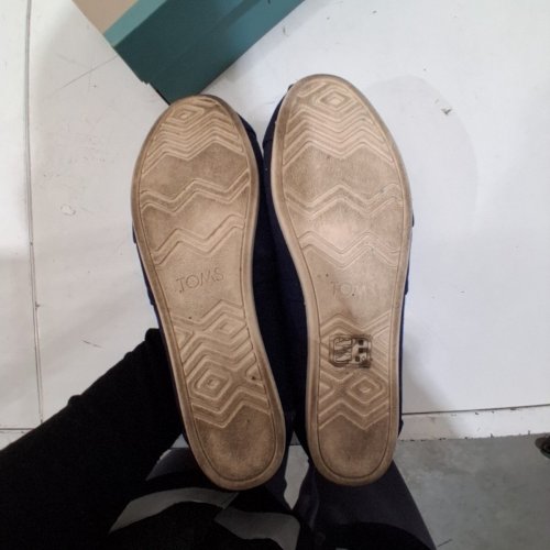 WOMEN'S TOMS ALPARGATA SLIP-ON SHOES - 8 - NAVY image 4