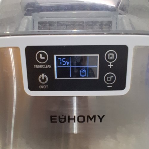 EUHOMY ICE CUBE MAKER MACHINE - 45LBS/DAY - SILVER/BLACK (MODEL: IM004-CSI-CAEH / IM-FP) image 2
