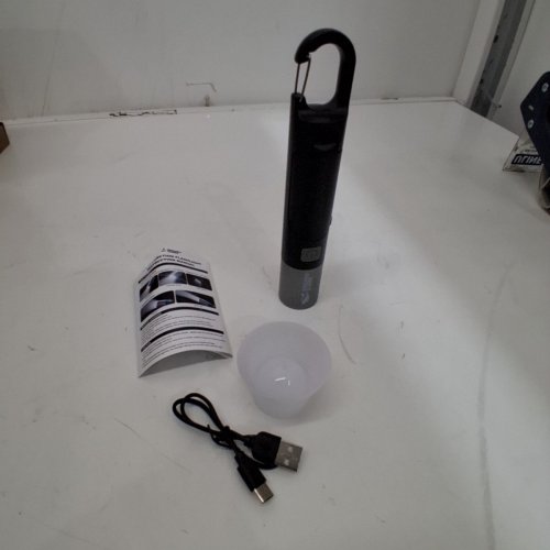 SMILING SHARK MULTIFUNCTIONAL RECHARGEABLE FLASHLIGHT WITH COB SIDELIGHT & HOOK - BLACK (MODEL: G2) image 4