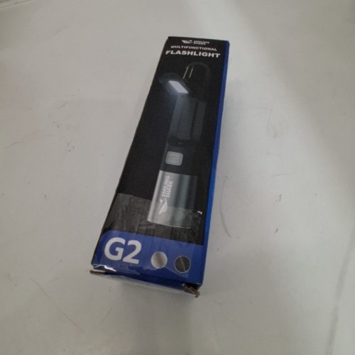 SMILING SHARK MULTIFUNCTIONAL RECHARGEABLE FLASHLIGHT WITH COB SIDELIGHT & HOOK - BLACK (MODEL: G2) image 5