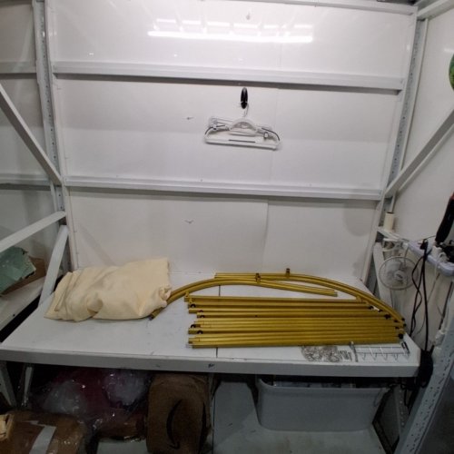 MADAMERA PORTABLE TEMPORARY MOBILE CLOTHING STORE FITTING ROOM WITH SHADING CURTAIN - BEIGE image 2
