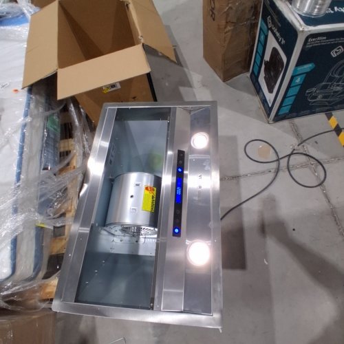 INSERT RANGE HOOD BUILT-IN KITCHEN VENT WITH TOUCH & REMOTE CONTROL LED LIGHTS BAFFLE FILTERS - 900CFM 4-SPEED - 30" - STAINLESS STEEL (MODEL: E70-30-SS) image 3